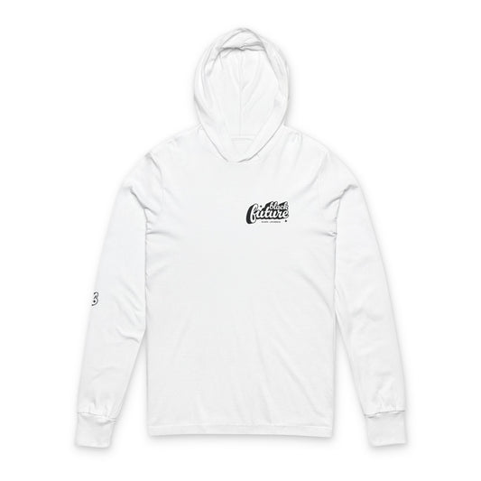 Unisex Hooded Long Sleeve Tee - Comfortable, Stylish, Perfect for Everyday Wear, Gift for Friends, Casual Outings, Black Future Theme
