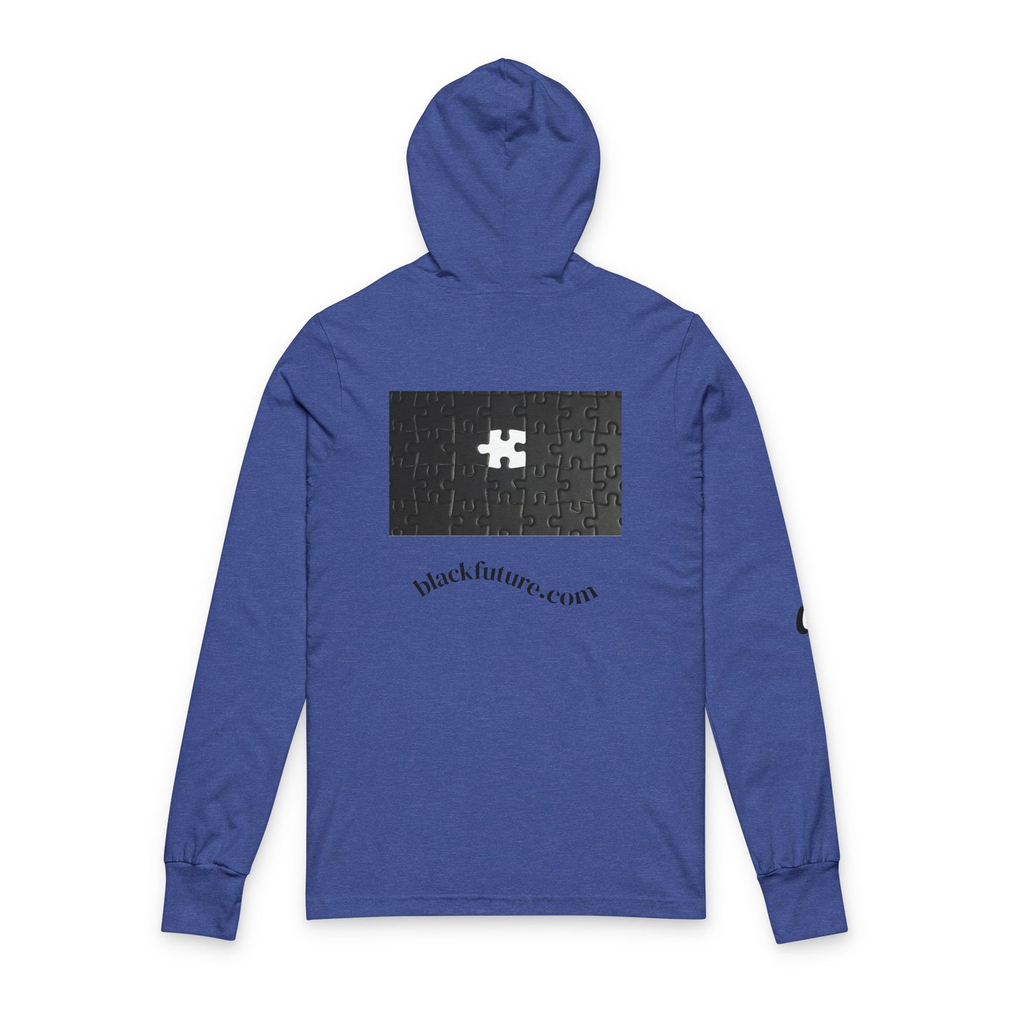 Unisex Hooded Long Sleeve Tee - Comfortable, Stylish, Perfect for Everyday Wear, Gift for Friends, Casual Outings, Black Future Theme